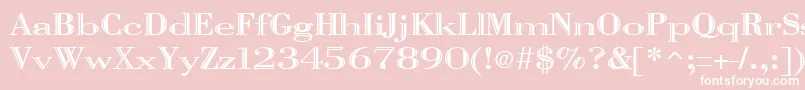 VangardOpenRegular Font – White Fonts on Pink Background