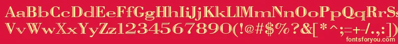 VangardOpenRegular Font – Yellow Fonts on Red Background
