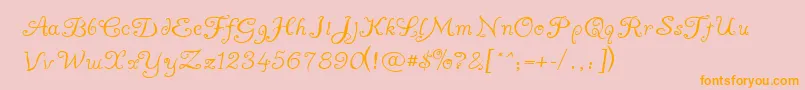 Ayuma Font – Orange Fonts on Pink Background