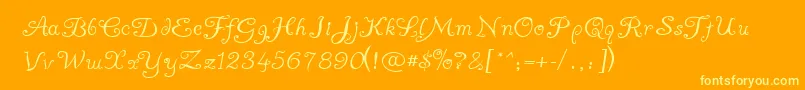 Ayuma Font – Yellow Fonts on Orange Background