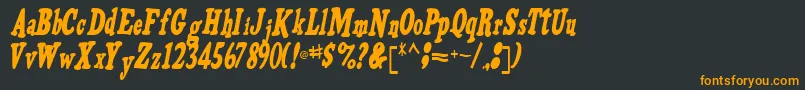 フォントVoldifinal96Regular – 黒い背景にオレンジの文字