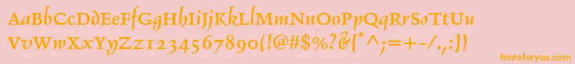 Delphinltstd2 Font – Orange Fonts on Pink Background