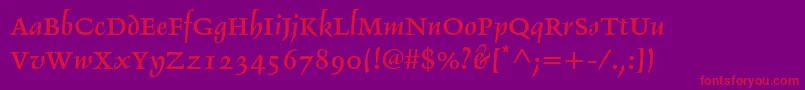 Delphinltstd2 Font – Red Fonts on Purple Background