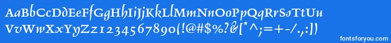 Delphinltstd2 Font – White Fonts on Blue Background