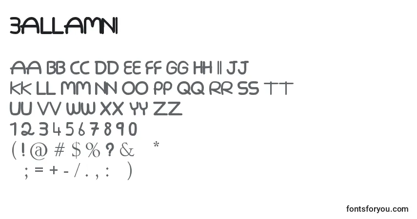 Шрифт 3allamni – алфавит, цифры, специальные символы