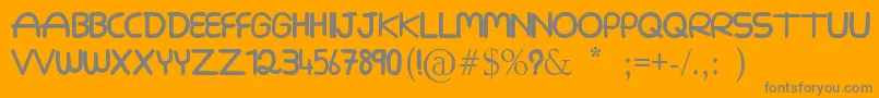 3allamni Font – Gray Fonts on Orange Background