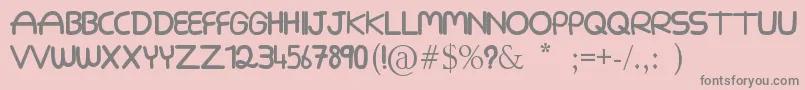 3allamni Font – Gray Fonts on Pink Background