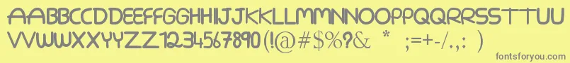 3allamni Font – Gray Fonts on Yellow Background