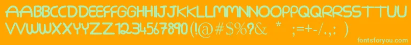 3allamni Font – Green Fonts on Orange Background