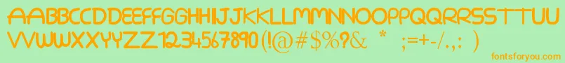 3allamni Font – Orange Fonts on Green Background