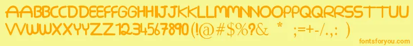 3allamni Font – Orange Fonts on Yellow Background