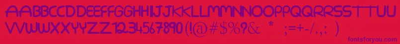 3allamni Font – Purple Fonts on Red Background