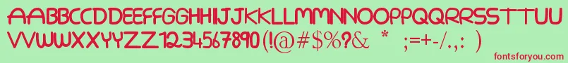 3allamni Font – Red Fonts on Green Background