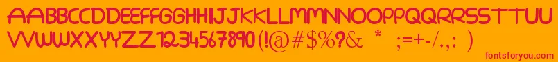 3allamni Font – Red Fonts on Orange Background