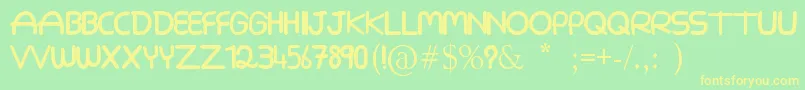 3allamni Font – Yellow Fonts on Green Background