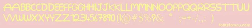 3allamni Font – Yellow Fonts on Pink Background