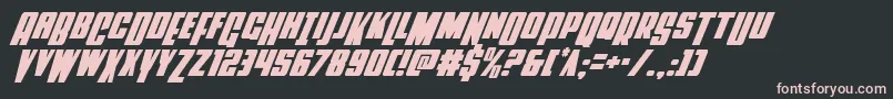 Powerlordcondital Font – Pink Fonts on Black Background