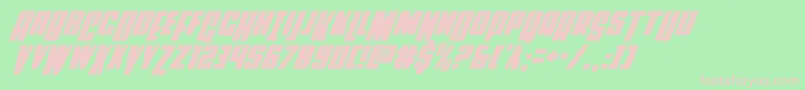 Powerlordcondital Font – Pink Fonts on Green Background