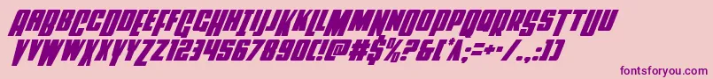 Powerlordcondital Font – Purple Fonts on Pink Background