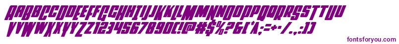 Powerlordcondital Font – Purple Fonts on White Background