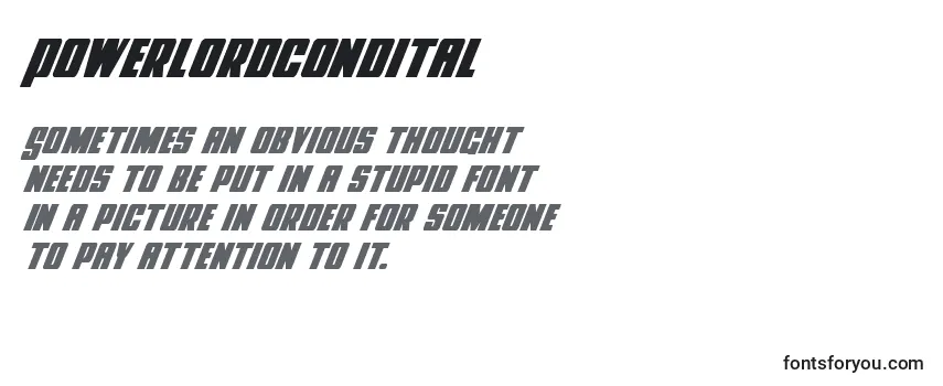 Powerlordcondital Font