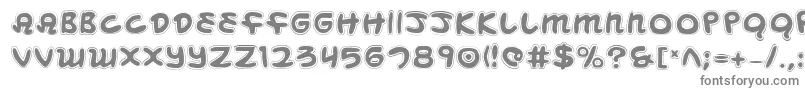フォントMagicBeansCollage – 白い背景に灰色の文字