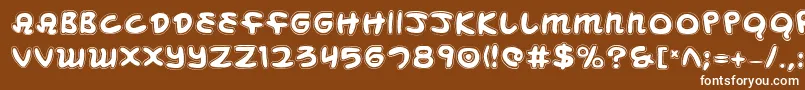 Шрифт MagicBeansCollage – белые шрифты на коричневом фоне