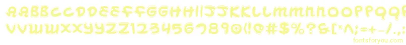 MagicBeansCollage Font – Yellow Fonts on White Background