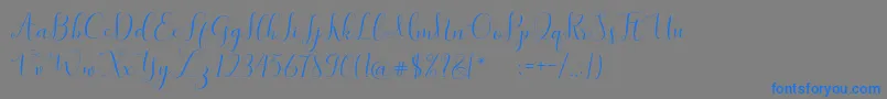 SymphonyScript Font – Blue Fonts on Gray Background