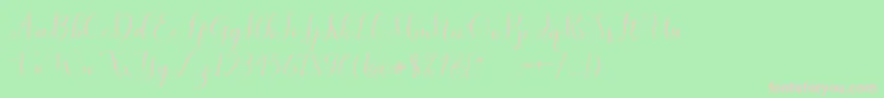 SymphonyScript Font – Pink Fonts on Green Background