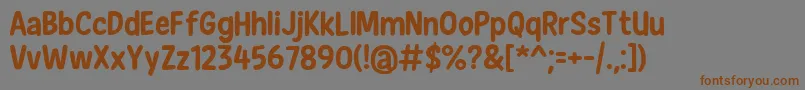 NewEraCasualBold Font – Brown Fonts on Gray Background