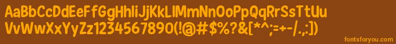 NewEraCasualBold Font – Orange Fonts on Brown Background