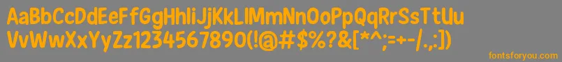 NewEraCasualBold Font – Orange Fonts on Gray Background