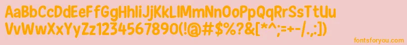 NewEraCasualBold Font – Orange Fonts on Pink Background