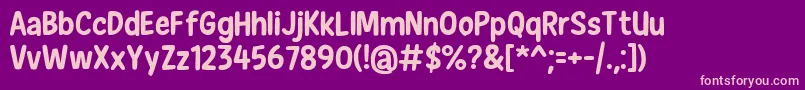 NewEraCasualBold Font – Pink Fonts on Purple Background