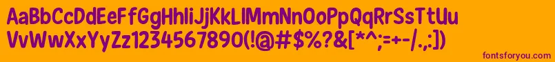 NewEraCasualBold Font – Purple Fonts on Orange Background