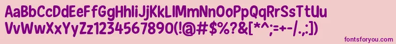 NewEraCasualBold Font – Purple Fonts on Pink Background