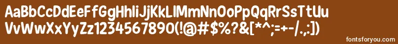 NewEraCasualBold Font – White Fonts on Brown Background