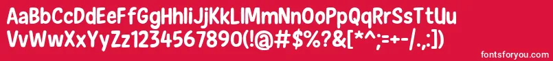NewEraCasualBold Font – White Fonts on Red Background