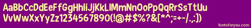 NewEraCasualBold Font – Yellow Fonts on Purple Background
