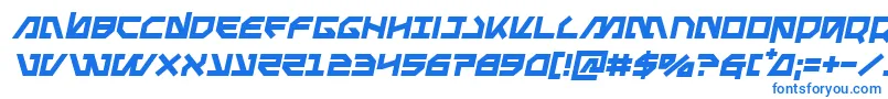 Шрифт Metalstormsemital – синие шрифты на белом фоне