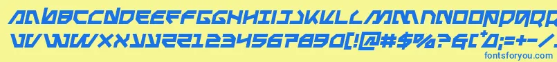 More about Metalstormsemital Font Metalstormsemital Font – Blue Fonts on Yellow Background