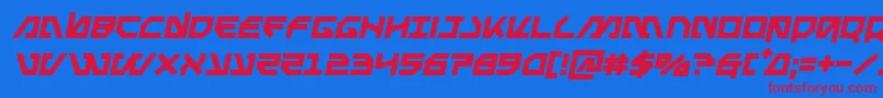 Metalstormsemital Font – Red Fonts on Blue Background