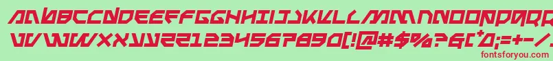 Metalstormsemital Font – Red Fonts on Green Background