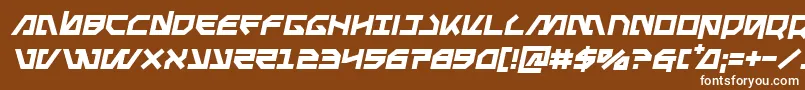 Шрифт Metalstormsemital – белые шрифты на коричневом фоне