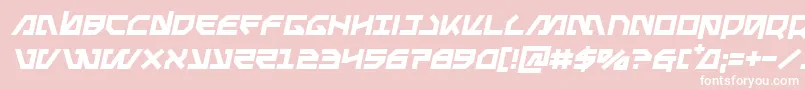 Weitere Informationen zur Metalstormsemital-Schriftart Metalstormsemital-Schriftart – Weiße Schriften auf rosa Hintergrund