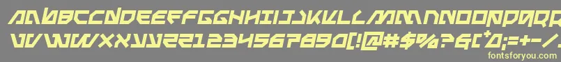 Шрифт Metalstormsemital – жёлтые шрифты на сером фоне