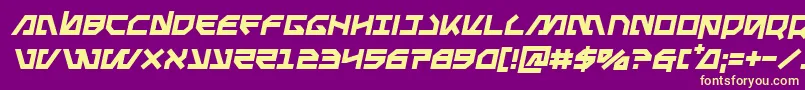 Metalstormsemital Font – Yellow Fonts on Purple Background