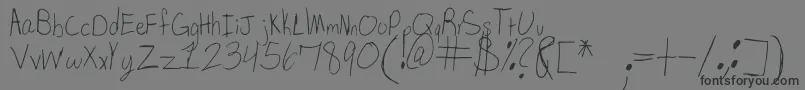 SpDearMom Font – Black Fonts on Gray Background