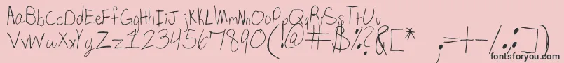 フォントSpDearMom – ピンクの背景に黒い文字